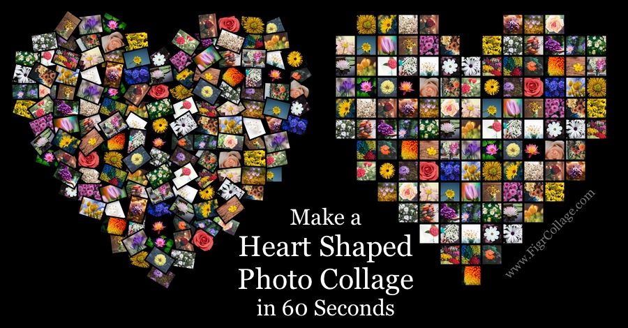 Make A Heart Shaped Photo Collage In 60 Seconds Figrcollage