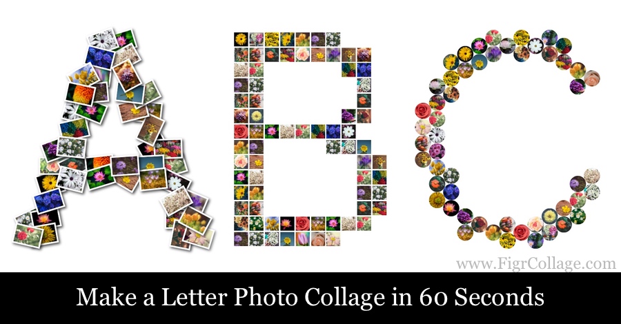 Make a Letter, Alphabet, or Text Photo Collage in 60 Seconds | FigrCollage
